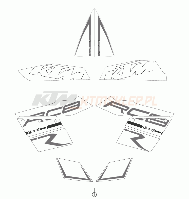 Schemat "naklejki" do KTM 1190 RC8 R