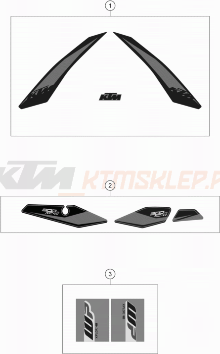 Schemat "naklejki" do KTM 300 XC-W TPI