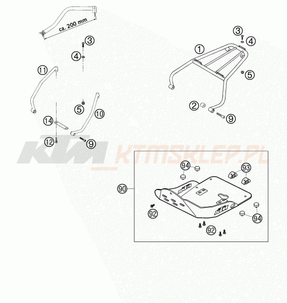 Schemat "akcesoria" do KTM 640 LC4-E Super-Moto ROT