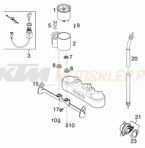 Schemat "system zabezpieczający" do KTM 125 EXE 100