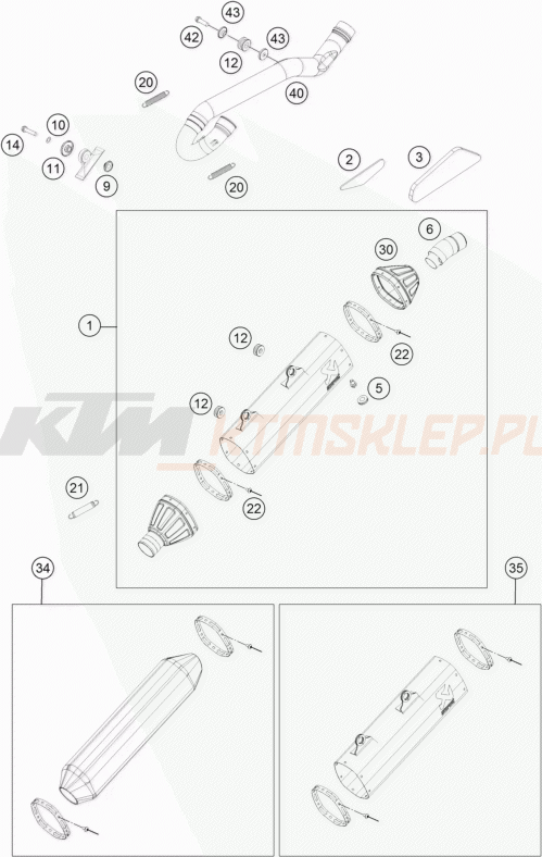 Schemat "układ wydechowy" do KTM 450 SX-F FACTORY EDITION
