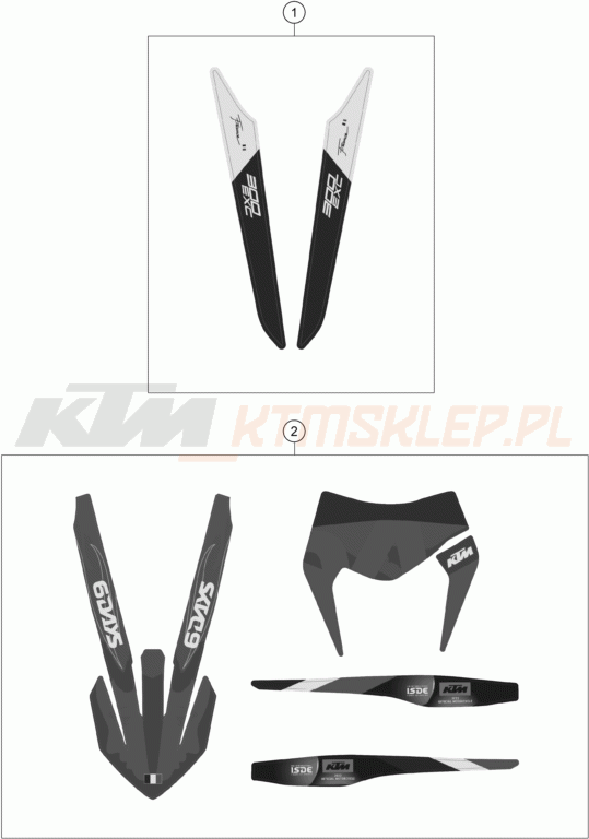 Schemat "naklejki" do KTM 300 EXC SIX DAYS