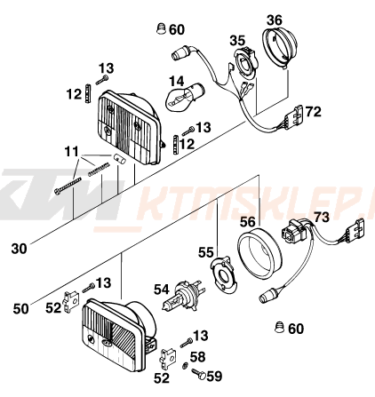 Schemat "oświetlenie" do KTM 620 SC
