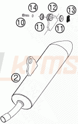 Schemat "MAIN SILENCER" do KTM 125 SXS