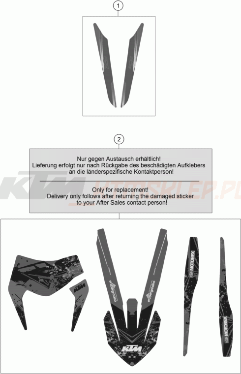 Schemat "naklejki" do KTM 300 EXC ERZBERGRODEO