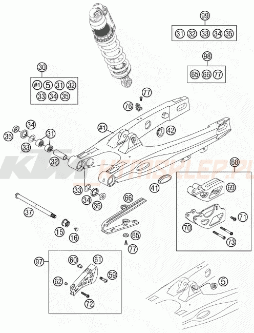 Schemat "wahacz" do KTM 85 SX 19/16