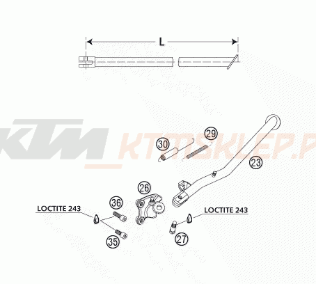 Schemat "stopki postojowe" do KTM 640 DUKE II LIMITED ED