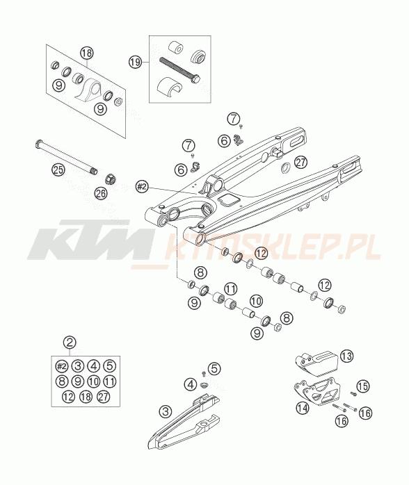 Schemat "wahacz" do KTM 125 SX