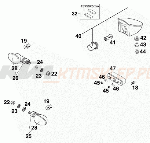 Schemat "oświetlenie" do KTM 620 SC