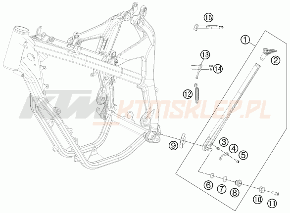 Schemat "stopki postojowe" do KTM Freeride 250 F