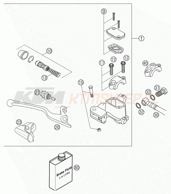 Schemat "przedni hamulec" do KTM 660 RALLYE FACTORY REPL.