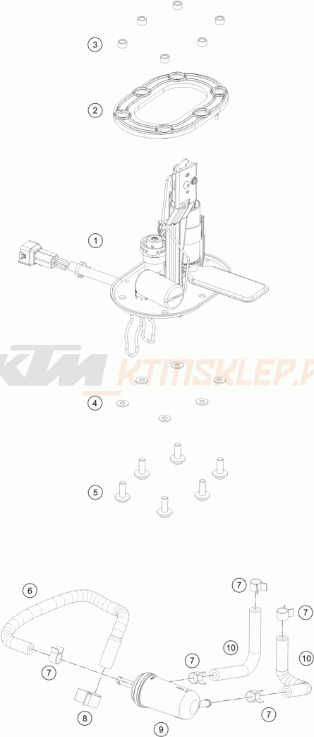 Schemat "pompa paliwa" do KTM 200 DUKE