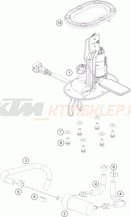 Schemat "pompa paliwa" do KTM 390 DUKE ABS BAJAJ