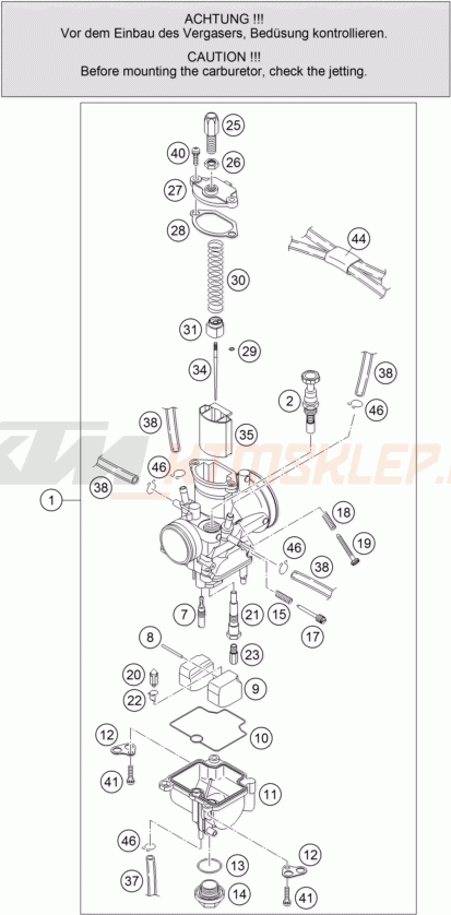 Schemat "kartery" do KTM 85 SX 17/14