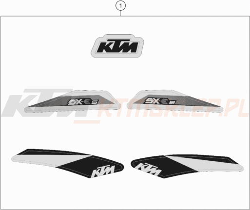Schemat "naklejki" do KTM SX-E 5