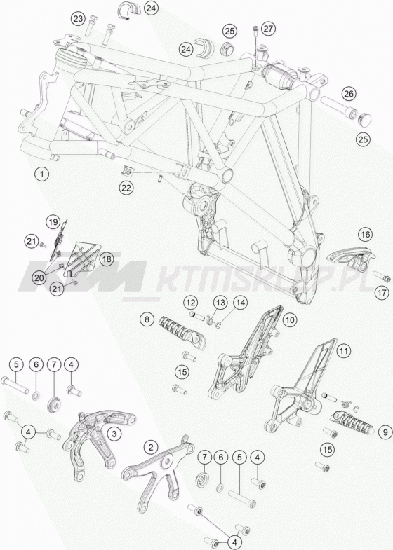 Schemat "rama" do KTM 1290 SUPER DUKE GT ABS