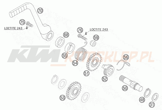 Schemat "kopniak" do KTM 85 SX 17/14