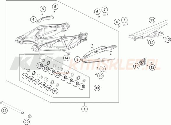 Schemat "wahacz" do KTM 1290 SUPER ADVENTURE R OT