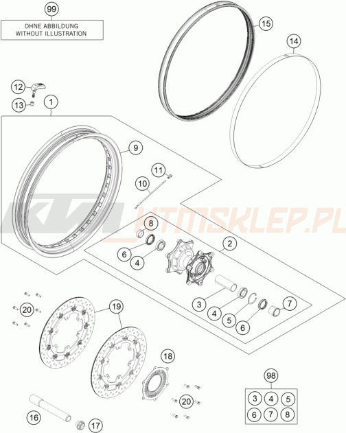 Schemat "koło przód" do KTM 1190 ADVENTURE ABS