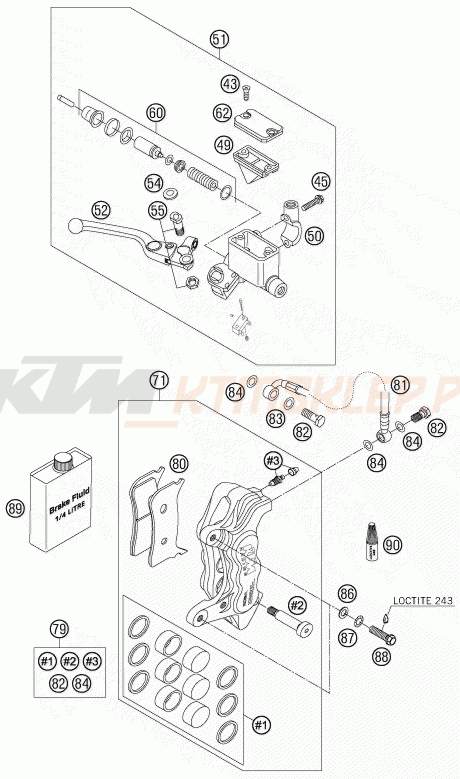 Schemat "NEW PARTS" do KTM 525 SX SUPERMOTO