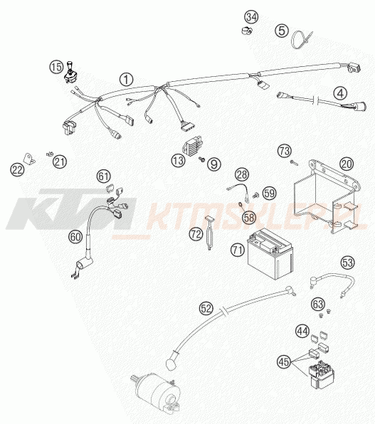 Schemat "wiązka elektryczna" do KTM 525 EXC-G RACING