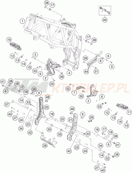 Schemat "rama" do KTM 450 RALLY FACTORY REPLICA