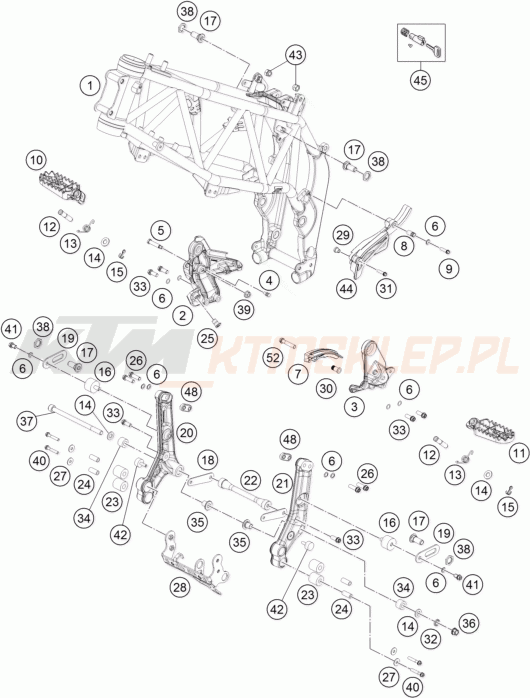 Schemat "rama" do KTM 450 RALLY FACTORY REPLICA
