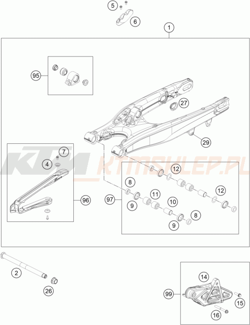 Schemat "wahacz" do KTM 250 XC-W TPI