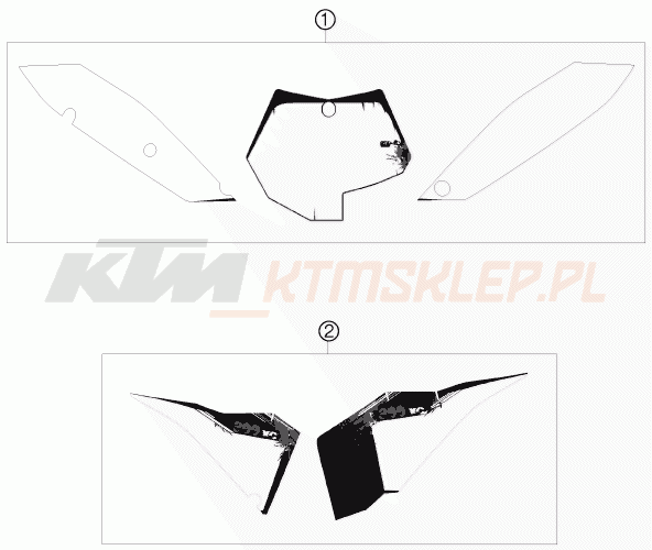 Schemat "naklejki" do KTM 300 XC