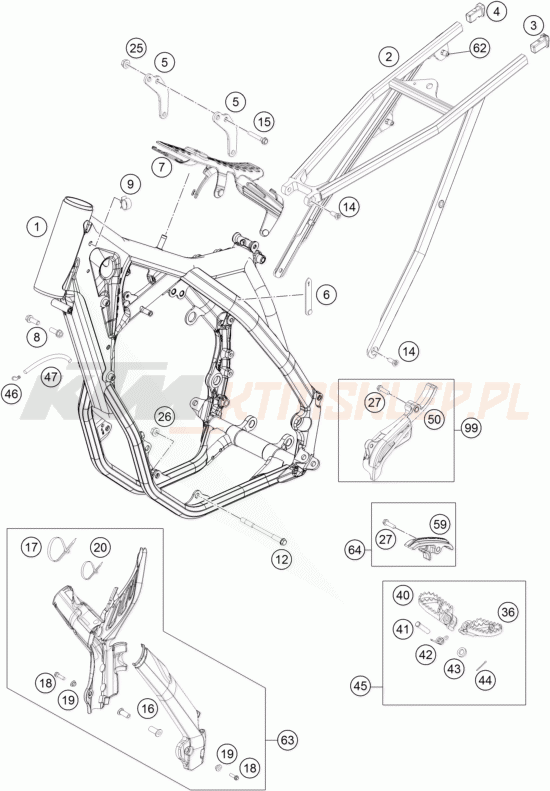 Schemat "rama" do KTM 450 SX-F