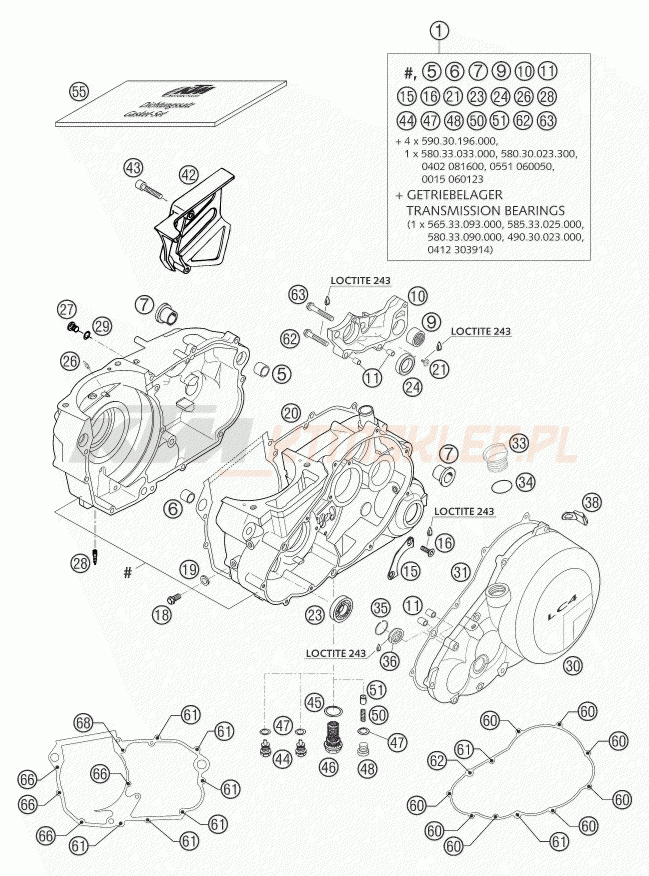 Schemat "kartery" do KTM 660 SMS