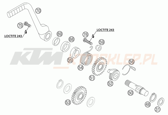 Schemat "kopniak" do KTM 85 SX