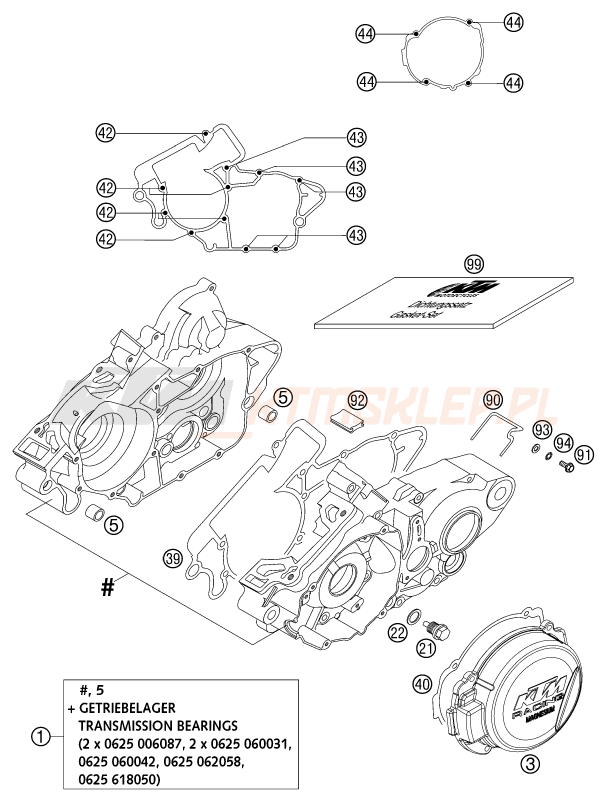 Schemat "kartery" do KTM 125 SX