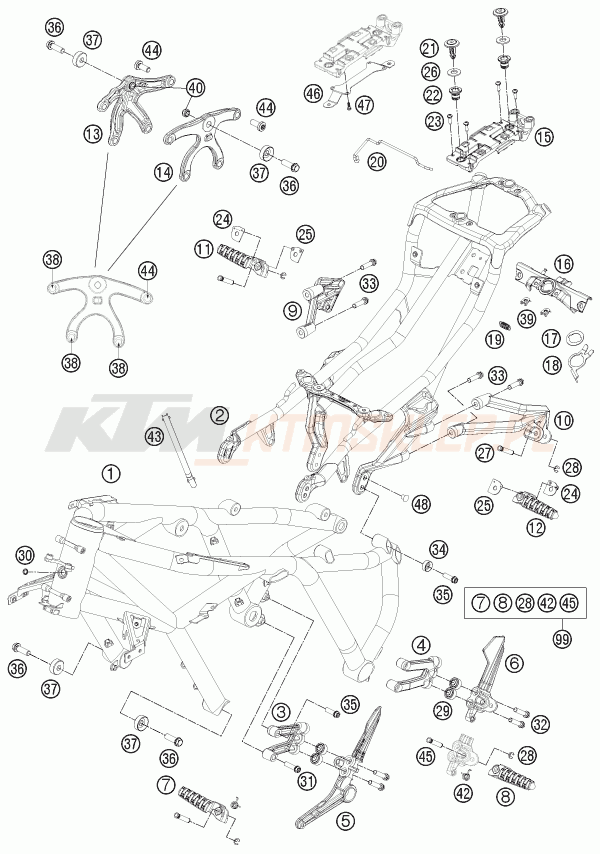 Schemat "rama" do KTM 1190 RC8 R