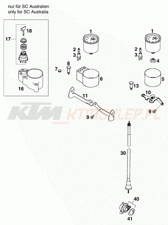 Schemat "system zabezpieczający" do KTM 620 SUPER-MOTO COMP. 20 KW