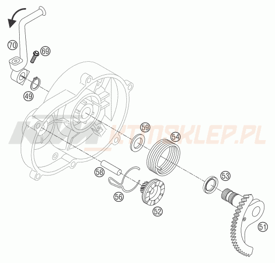 Schemat "kopniak" do KTM 50 SX PRO SENIOR LC