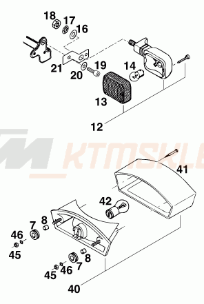 Schemat "oświetlenie" do KTM 125 LC2 80