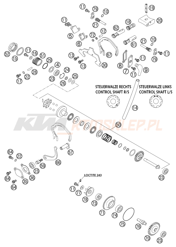 NEW OEM KTM ROLLER GUIDE 5X6,1X8X4 '98 50337072000 