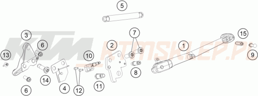 Schemat "stopki postojowe" do KTM 1290 SUPER DUKE GT