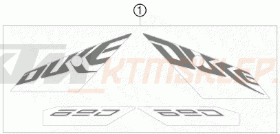 Schemat "naklejki" do KTM 690 DUKE