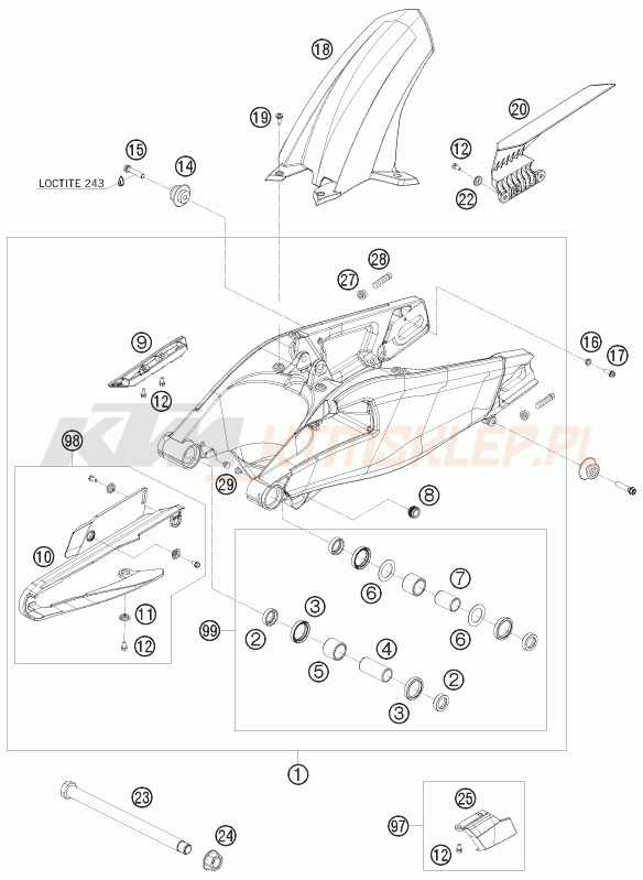 Schemat "wahacz" do KTM 1190 RC8R TRACK