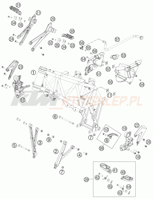 Schemat "rama" do KTM 690 SMC R