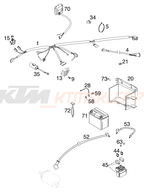 Schemat "wiązka elektryczna" do KTM 400 EXC RACING