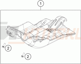 Schemat "osłona silnika" do KTM 300 XC-W