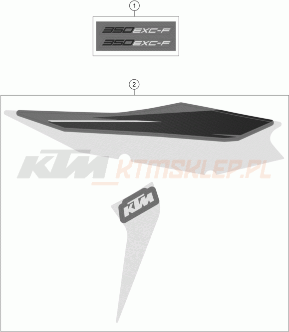Schemat "naklejki" do KTM 350 EXC-F