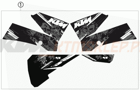 Schemat "naklejki" do KTM 85 SX 17/14