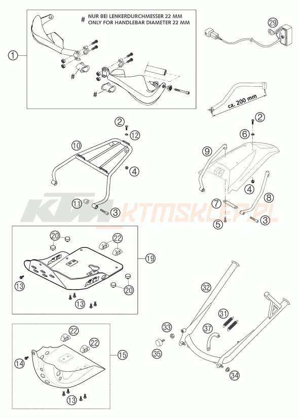 Schemat "akcesoria" do KTM 640 LC4 SUPERMOTO