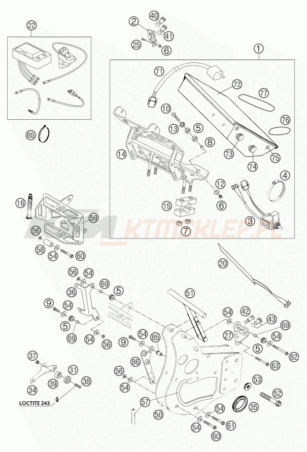 Schemat "system zabezpieczający" do KTM 660 RALLYE FACTORY REPL.