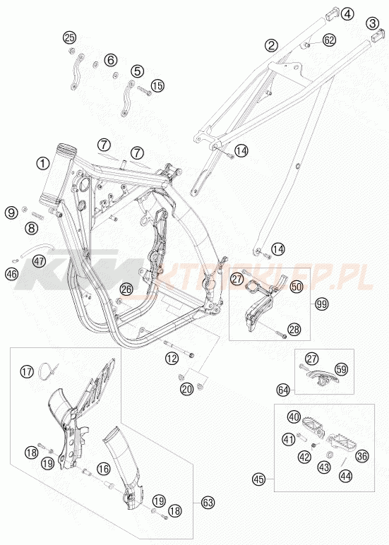 Schemat "rama" do KTM 450 XC-F