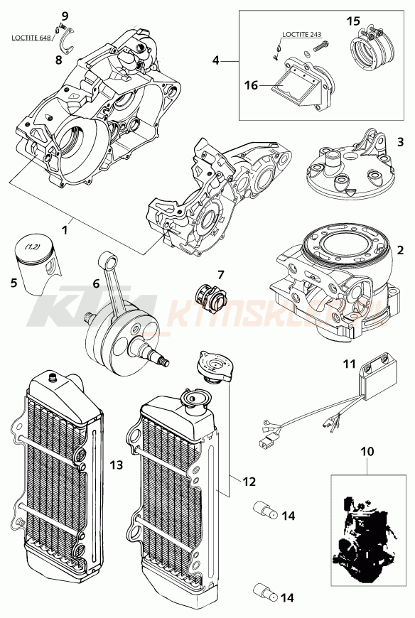 Schemat "narzędzia specjalne" do KTM 380 MXC